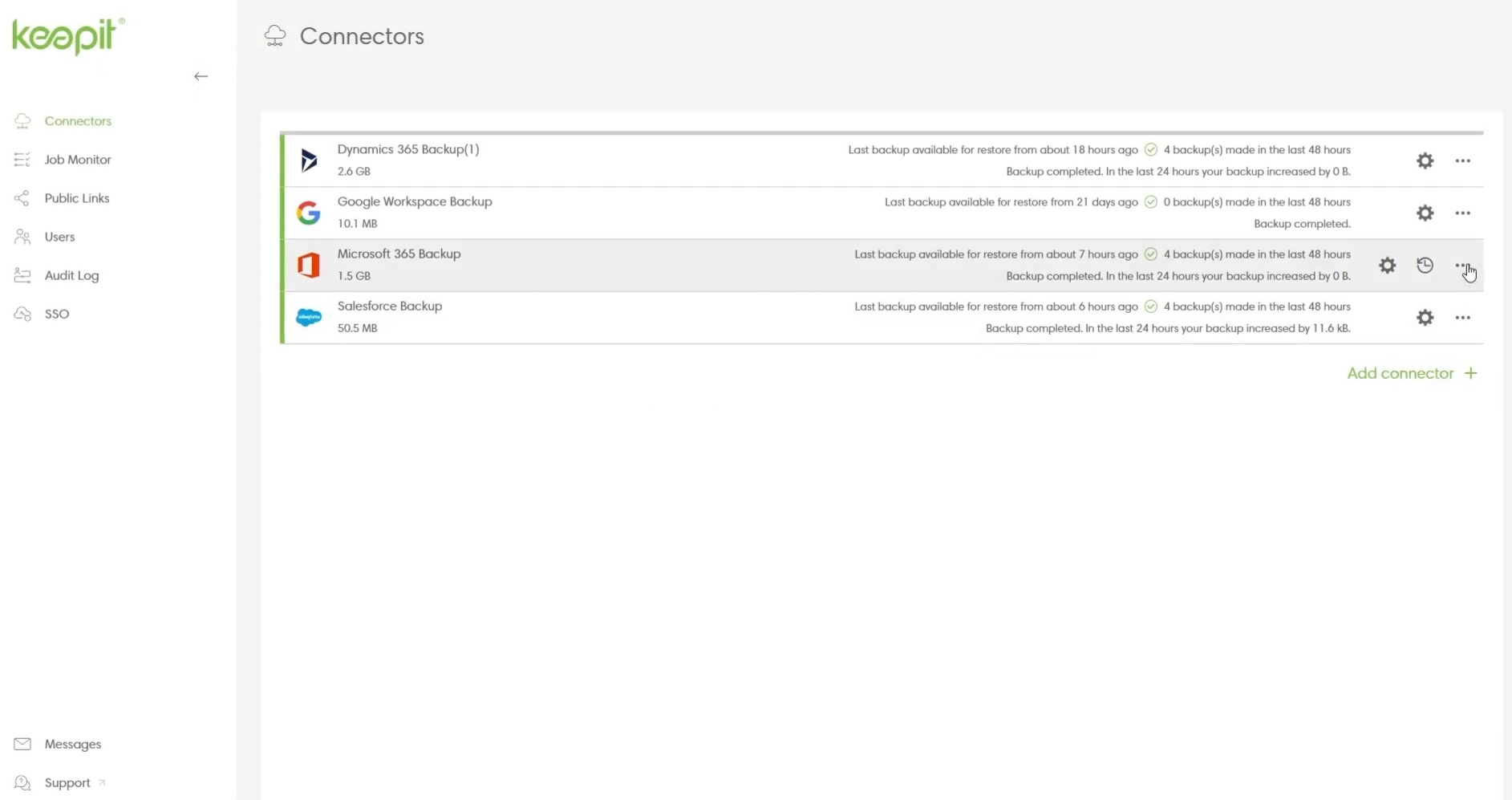 Keepit Map Keepit para Microsoft 365 | Backup e Governança de Dados.